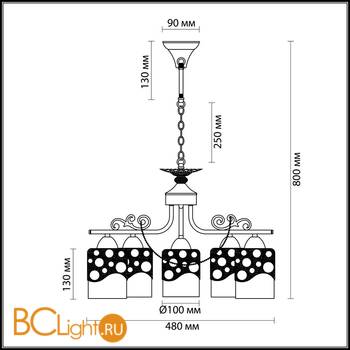 Люстра Lumion Boninga 3235/5 - Схема