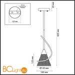 Подвесной светильник Lumion Bonita 3144/1 - Схема