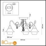 Потолочная люстра Lumion Brittany 3685/3C - Схема