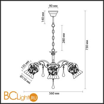 Люстра Lumion Camelia 3093/3 - Схема