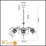 Люстра Lumion Camelia 3093/3 - Схема