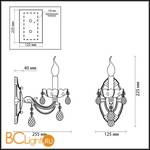 Бра Lumion Candelia 2988/1W - Схема