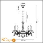 Люстра Lumion Candelia 2988/5 - Схема