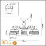 Потолочная люстра Lumion Castella 3050/5C - Схема