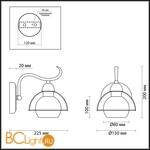 Бра Lumion Cecillia 3667/1W - Схема