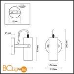 Бра Lumion Claire 3714/1W - Схема