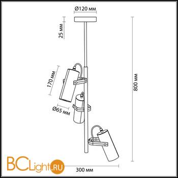 Подвесной светильник Lumion Claire 3714/3A - Схема