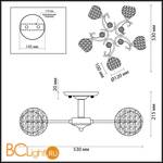 Потолочная люстра Lumion Clodina 3116/5C - Схема