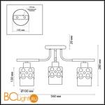 Потолочная люстра Lumion Colett 3272/3C - Схема