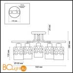 Потолочная люстра Lumion Colett 3272/5C - Схема