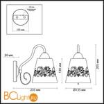 Бра Lumion Colombina 3051/1W - Схема