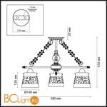 Потолочная люстра Lumion Corsaro 3052/3C - Схема
