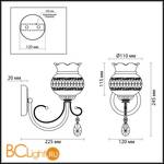 Бра Lumion Damila 3095/1W - Схема