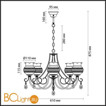 Люстра Lumion Damila 3095/6 - Схема