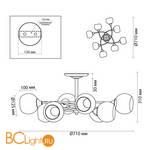 Люстра Lumion Daniella 4537/8C - Схема
