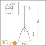 Подвесной светильник Lumion Darren 3721/1 - Схема