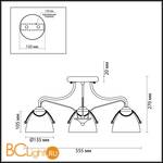 Потолочная люстра Lumion Debora 3146/3C - Схема