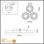 Потолочный светильник Lumion Dilip 3696/60CL - Схема