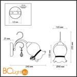 Бра Lumion Divina 3094/1W - Схема