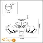 Потолочная люстра Lumion Divina 3094/5C - Схема
