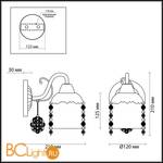 Бра Lumion Doriana 3244/1W - Схема