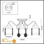 Потолочная люстра Lumion Doriana 3244/3C - Схема