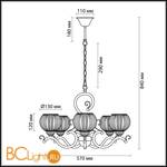 Люстра Lumion Efetta 2855/5 - Схема