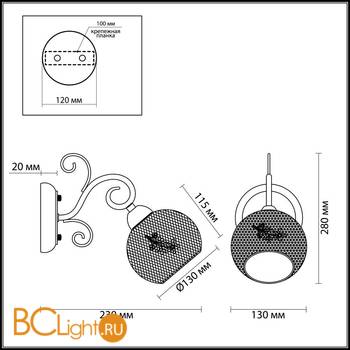 Бра Lumion Elina 3231/1W - Схема