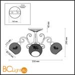 Потолочная люстра Lumion Elina 3231/3C - Схема