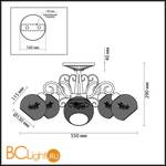Потолочная люстра Lumion Elina 3231/5C - Схема