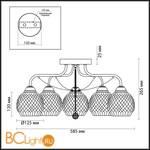 Потолочная люстра Lumion Elodia 3121/5C - Схема