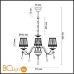 Люстра Lumion Erika 3053/3 - Схема
