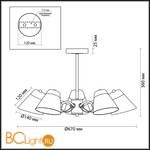 Потолочная люстра Lumion Erin 4407/5C - Схема