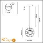 Подвесной светильник Lumion Ervin 3739/1 - Схема