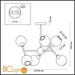 Потолочная люстра Lumion Everly 3752/6C - Схема