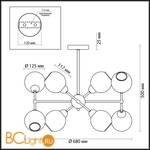 Потолочная люстра Lumion Everly 3752/8C - Схема