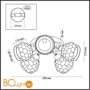 Потолочная люстра Lumion Federro 3058/5C - Схема