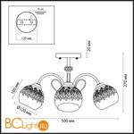 Люстра Lumion Felissa 3066/3C - Схема