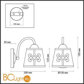Бра Lumion Fetida 3129/1W - Схема