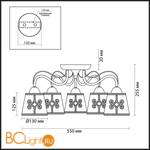 Потолочная люстра Lumion Fetida 3129/5C - Схема