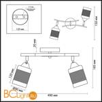 Потолочный светильник Lumion Filla 3029/2CA - Схема