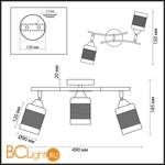 Потолочный светильник Lumion Filla 3029/3CA - Схема