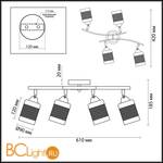 Потолочный светильник Lumion Filla 3029/4CA - Схема
