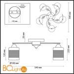 Потолочная люстра Lumion Filla 3029/5C - Схема