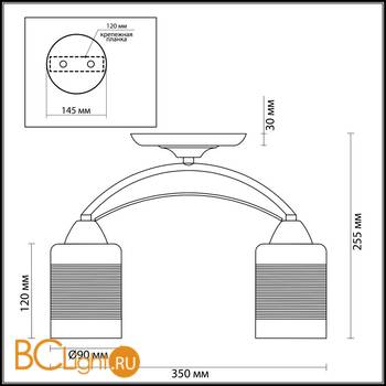 Потолочный светильник Lumion Filla 3030/2C - Схема
