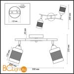 Потолочный светильник Lumion Filla 3030/2CA - Схема