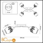 Потолочная люстра Lumion Filomena 3068/4C - Схема