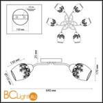 Потолочная люстра Lumion Filomena 3068/6C - Схема