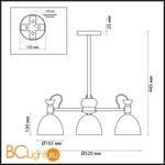 Потолочная люстра Lumion Fiona 3687/3C - Схема
