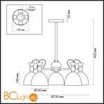 Потолочная люстра Lumion Fiona 3687/5C - Схема